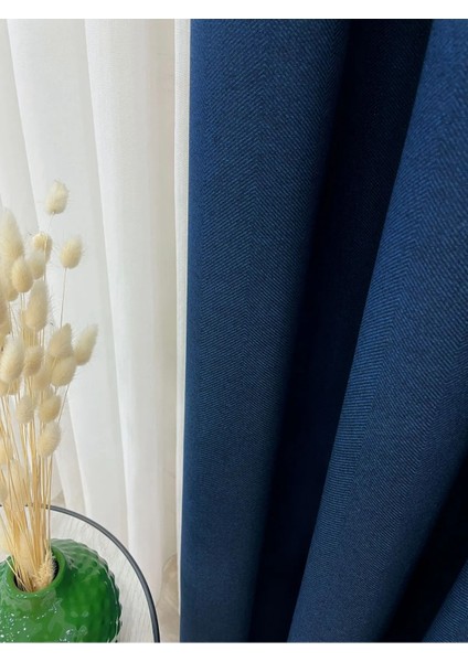 Keten Laciver Rengi 1/3 Sık Pile Kalın Tek Kanat Fon Perde fiyatları