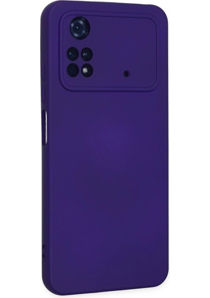 Xiaomi Poco M4 Pro 4g Kılıf Nano Içi Kadife Silikon - Mor modelleri