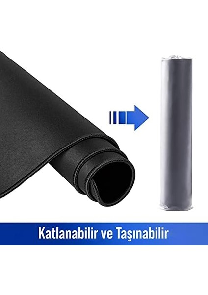Mouse Pad, Dikişli Kenar, Kaymaz Taban, Büyük Boy Pürüzsüz Yüzey, Baskısız Ofis Tipi Masa Koruyucu, Ergonomik Mouse Ped (70X30 cm - x Large, Siyah) modelleri
