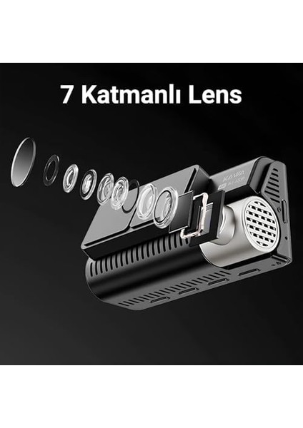 D11 2 Kameralı Ön/arka 4K+1080P Starvıs Sensörlü Yapay Zeka Destekli Wi-Fi S&apos;li Araç Kamerası fiyatları