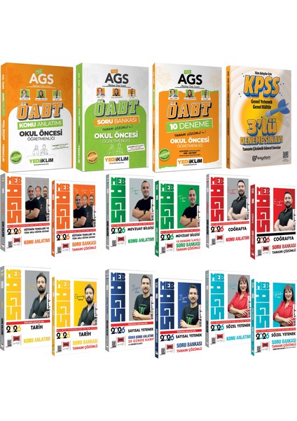 2026 Öabt Okul Öncesi Öğretmenliği(Konu-Soru-Deneme)-Meb Ags Tüm Konular Konu Anlatımı-Soru Bankası