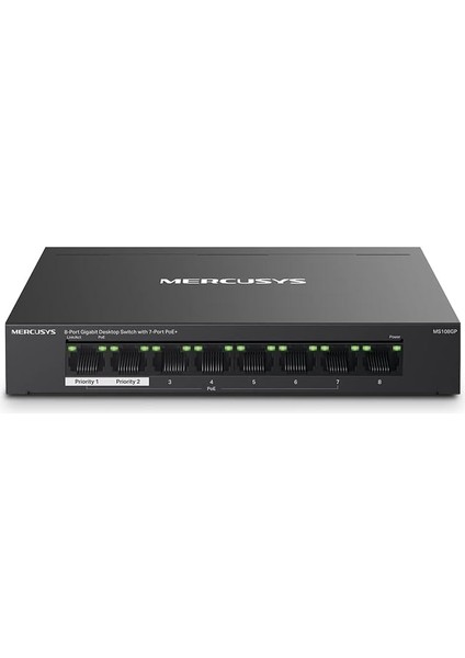 MS108, 8-Port Gigabit Desktop Switch With 7-Port Poe+