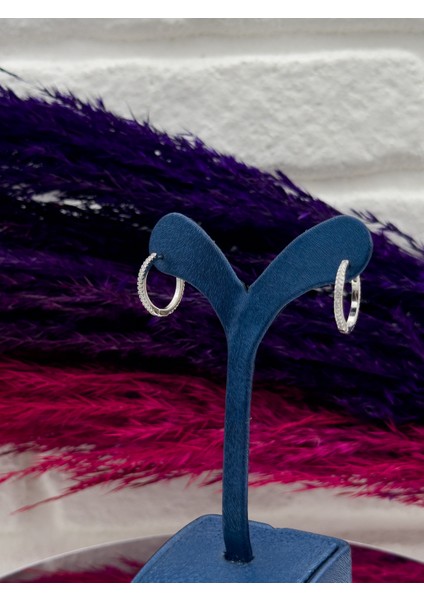 925 Ayar Gümüş Halka Modeli Büyük Boy Zarif Kadın Küpe