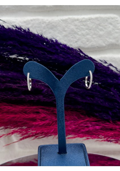 925 Ayar Gümüş Halka Modeli Büyük Boy Zarif Kadın Küpe modelleri