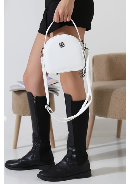 Oval Küçük Boy Çift Bölmeli Şık Tasarım Kadın El Kol Omuz Çantası modelleri