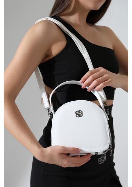 Oval Küçük Boy Çift Bölmeli Şık Tasarım Kadın El Kol Omuz Çantası indirimleri