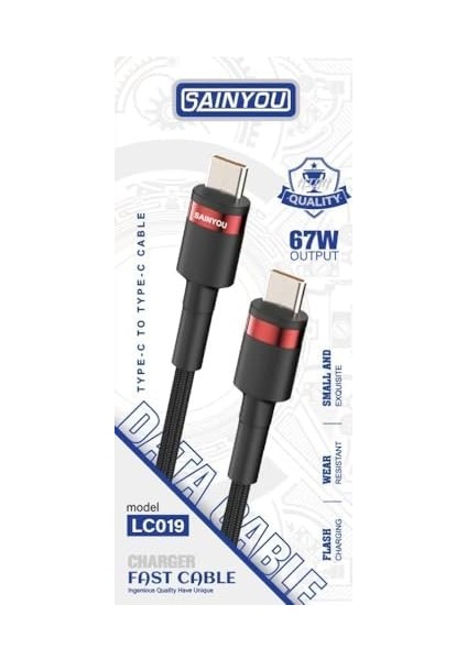 Type C To Type C 67W Pd Super Charge Süper Turbo Şarj Destekli Hasır Şarj ve Data Kablosu Type C To Type C fiyatları