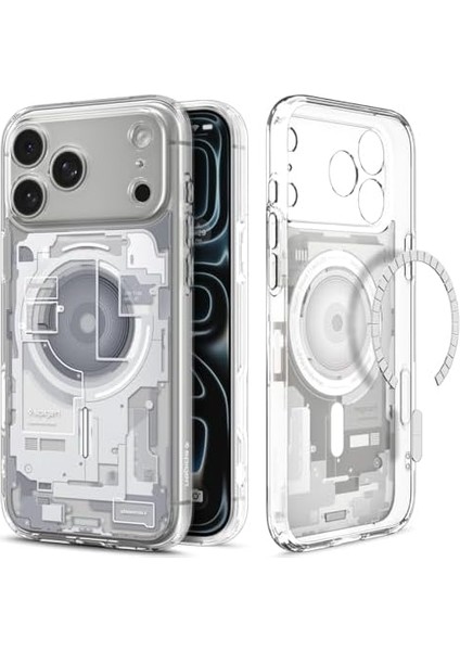 17 Pro ile Uyumlu Ince Magsafe Kılıf Ultra Hybrid Sararma Karşıtı Duraclear Hava Kanalı Teknolojisi Askeri Sınıf Koruma Magfit Zero One Tasarım Kapak - ACS10071 fiyatları