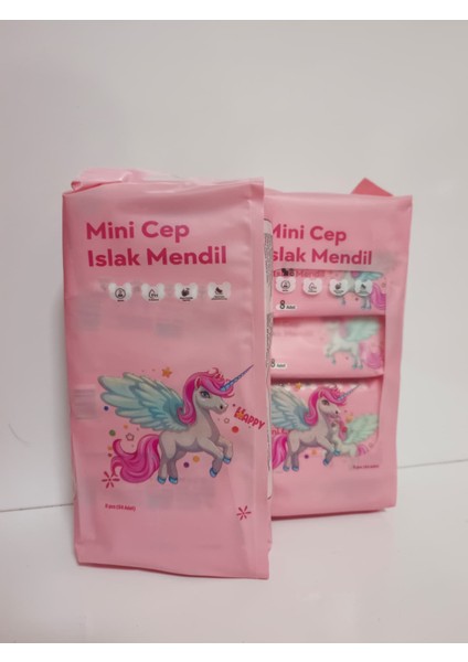 Islak Mendil Mini 8 Li Pembe