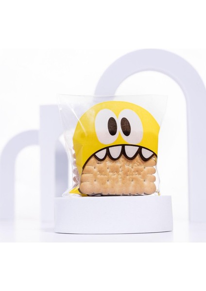 Sarı Canavar Desenli Cake Pops ve Kurabiye Poşeti, 10X15 cm 250 Adet