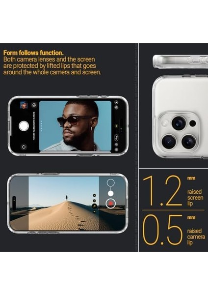 15 Pro Kılıf Capella Mag Özellikli Kickstand Clear Red - ACS07090 modelleri