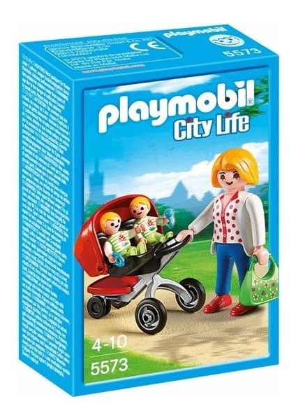 5573 City Life Ikiz Bebek Arabalı Anne