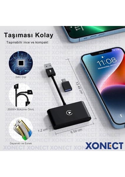 Kablosuz Adaptör, Kablolu Carplay Kablosuza Dönüştürün, Kablolardan Kurtulun modelleri