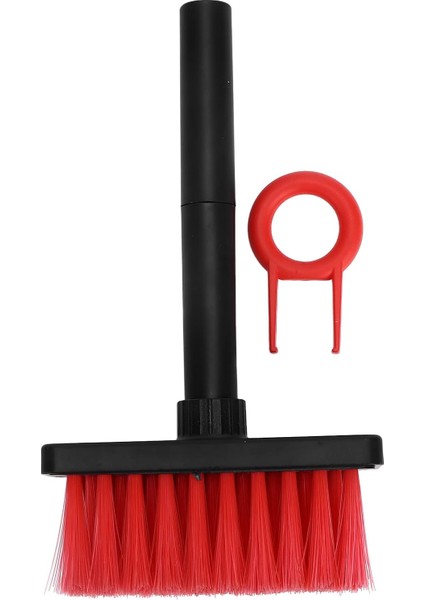 Bestyijo Kulak Tıkacı Temizleme Kalemi Bilgisayar Artifact 5&apos;i 1 Arada Klavye Çok Işlevli Kulaklık Plastik Temizleme Fırçası (Siyah Kırmızı)