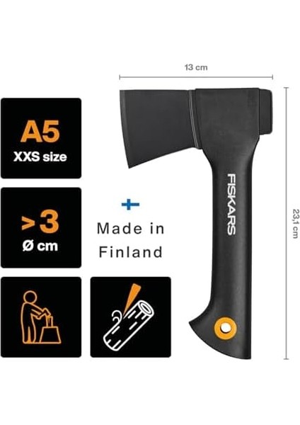 Kamp Baltası, Masif, Taşıma Çantası Ile, Yapışmaz Kaplama, Çelik Bıçak/fiberglas Plastik Sap, Siyah, A5, Uzunluk: 26 Cm, 566 G, 1051084 fiyatları