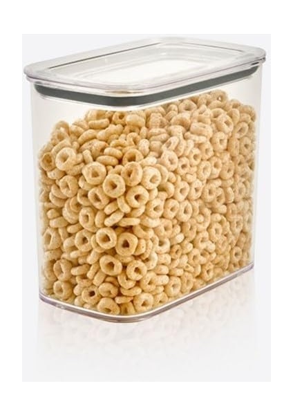 Şeffaf Mika Sızdırmaz Vakumlu Erzak Kabı, Dikdörtgen, Bakliyat ve Kuruyemiş Saklama Kabı, Gıda Tazeliğini Koruyan Dayanıklı Mutfak Aksesuarı (1500 Ml)