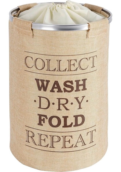 Ringo Bej Çamaşır Sepeti Bej