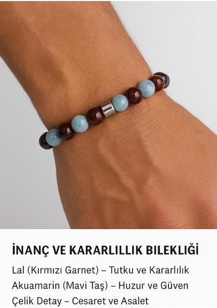 Orijinal Doğal Taş El Yapımı Enerji - Uyum - Denge Sağlayan Bileklik-60