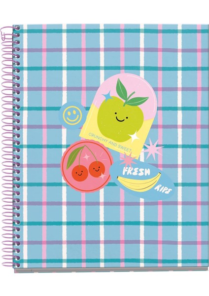 Defter Mr A5 100 Sayfa Çizgili Spiralli Meyveler