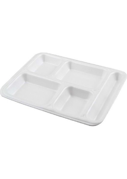 5 Gözlü Köpük Tabldot Tabak 100 Adet