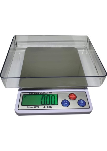 Diamond Dijital Göstergeli Profesyonel Hassas Terazi MH-777 (3 Kg-0.01) ( Lisinya )