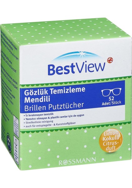 View Gözlük Temizleme Mendili 52 Adet