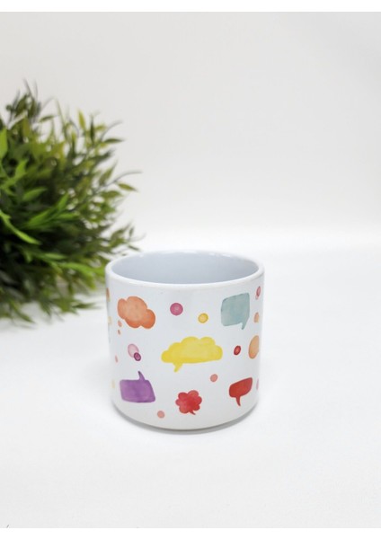 Isme Özel Kişiye Özel Çok Renkli Şekilli Bulut Desenli Porselen T Kupa Bardak Latte Fincanı fiyatları