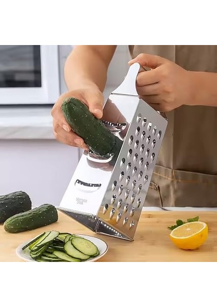 4 Yüzeyli Mutfak Rendesi, Metal Saplı, Gümüş modelleri