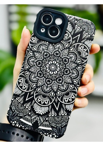 Aksesuar 13 ve 14 ile Uyumlu Kaplama Mandala Tasarımlı Esnek Silikon Kılıf