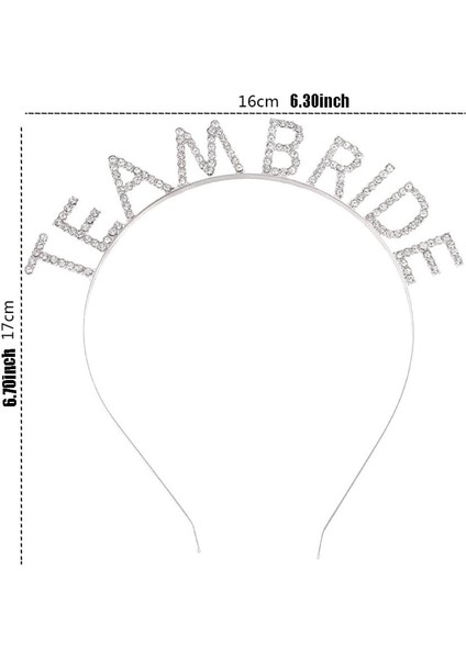 Gümüş Kaplama Kristal Taşlı Team Bride Taç 16X17 cm fiyatları