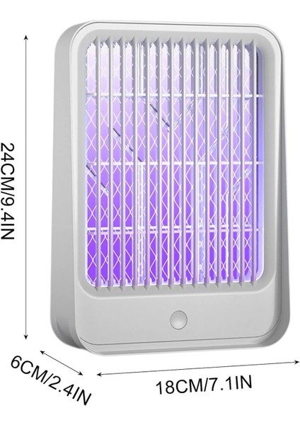 Elektrikli Sinek Kovucu USB Şarjlı Sessiz ve Etkili LED Işıklı Kapan ( Lisinya )