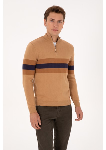 Erkek Camel Kazak /triko 50315034-VR015