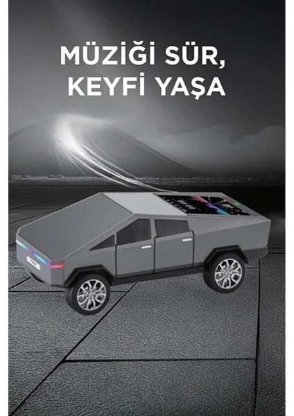 D68 Cyber Model Araba Tasarımlı Bluetooth Hoparlör 15W Güçlü Ses Rgb LED /tws/usb Gri ( Lisinya ) fırsatları