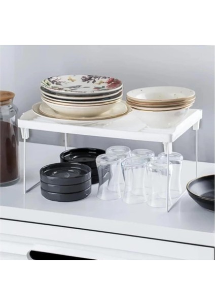 Kare Mutfak Organizer Raf - Delikli Tasarım, Çok Amaçlı Düzenleyici, Mutfak ve Kullanımına Uygun
