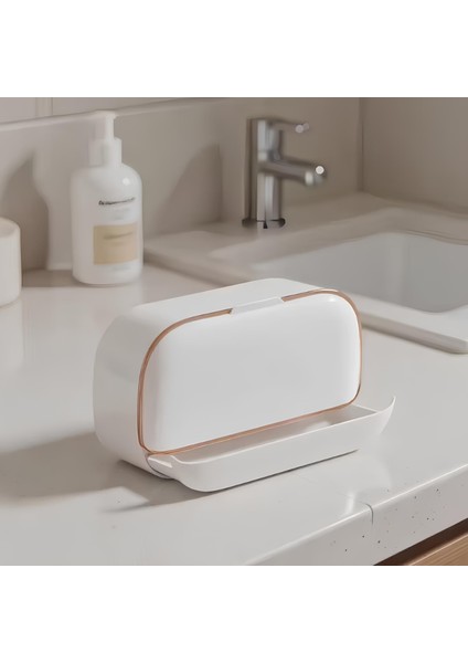 Kapaklı ve Drenaj Bölmeli Duvara Monte Sabunluk fiyatları