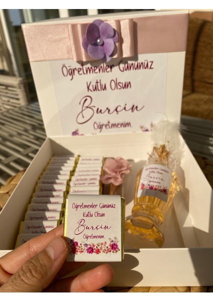 Öğretmenler Günü Hediye Çikolata Kutusu Isme Özel 40 Adet Kutulu fırsatları