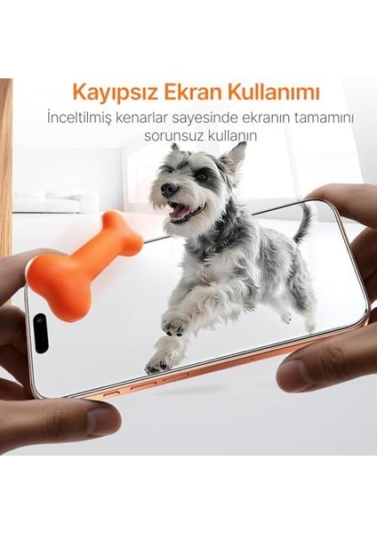 Ultra Ince Çerçeve 16 Pro Max/17 Pro Max Için Otomatik Hizalama Aparatlı Ekran Koruyucu Güçlendirilmiş Cam Toz Toplama Özellikli (Kolay Kurulum, 16 PROMAX/17PROMAX - Ultra Slim) modelleri