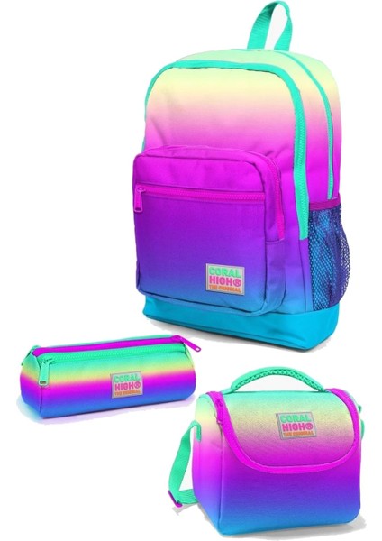 Kids Renk Geçişli 3’lü Okul Çanta Seti - Kız Çocuk