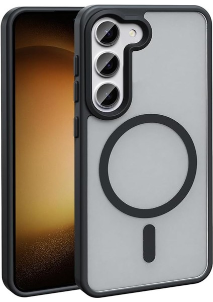 Galaxy S24 Fe Kılıf Uyumlu Mat Arka Yüzey Sio Kapak Siyah