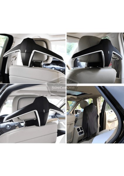 Oto Koltuk Arkası Elbise Askılığı Ceket Askısı Katlanabilir Siyah Araç Içi Askılık Kaydırmaz Yüzeyli Çanta Kıyafet Askısı Yüksek Kalite fiyatları