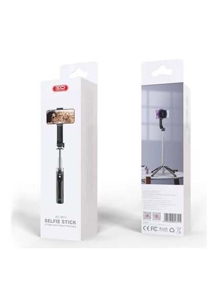 Xo Is Beauty Selfie Çubuğu/ SS11 | 360° Dönebilen, Uzaktan Kontrollü, Katlanabilir & Ayarlanabilir, Profesyonel Selfie ve Fotoğraf Çekim, Ergonomik Tasarım 17.5-104CM / Siyah fiyatları
