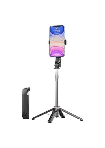 Xo Is Beauty Selfie Çubuğu/ SS11 | 360° Dönebilen, Uzaktan Kontrollü, Katlanabilir & Ayarlanabilir, Profesyonel Selfie ve Fotoğraf Çekim, Ergonomik Tasarım 17.5-104CM / Siyah modelleri
