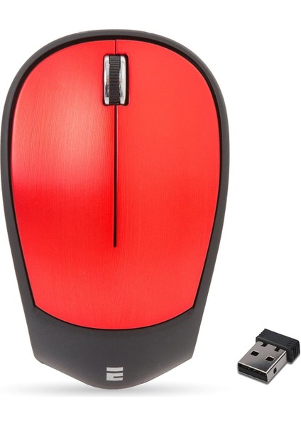 SM-340 USB Kırmızı 3D Optik Süper Sessiz Alkalin Pilli Kablosuz Mouse
