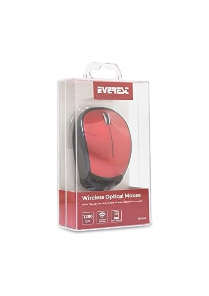 SM-340 USB Kırmızı 3D Optik Süper Sessiz Alkalin Pilli Kablosuz Mouse modelleri