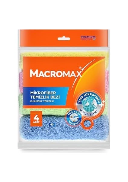 Mikrofiber Temizlik Bezi 4&apos;lü Paket, Çok Amaçlı Toz Alma ve Yüzey Silme Bezi modelleri