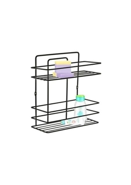 Aksesuar Seti 4 Lü Siyah, Ömür Boyu Paslanmaz Düz Duş Rafı Şampuanlık Siyah Tş-02 fiyatları