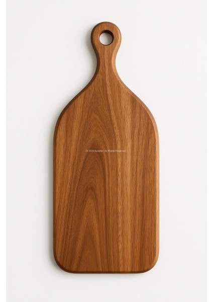 Modern Akasya Ağacı Kesme Tahtası 39X19 cm Ergonomik Asılabilir Saplı Ahşap Bıçak Dostu Dayanıklı Servis Sunum Tahtası Mutfak Için Şık Tasarım