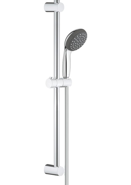 Start 100 Sürgülü Duş Seti, 600 mm Sürgülü Ray, 100 mm El Duşu 1 Akışlı, 1750MM Duş Hortumu, Düşmeye Dayanıklı, Su Tasarruflu, Kireç Önleyici Sistem, Duş Başlığı, Krom, 27942000