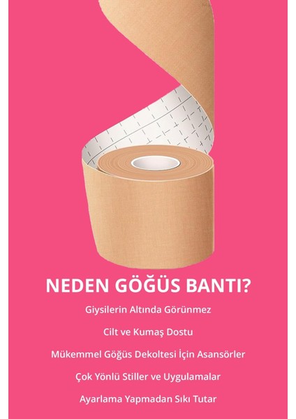 Ten Göğüs Ucu Kapatıcı, Dikleştirici ve Şekillendirici Bant modelleri