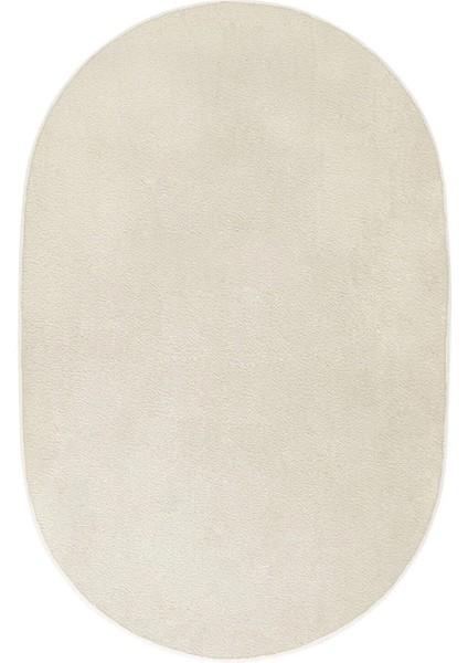 Krem Cloudy Oval Post Peluş Halı Kaymaz Taban Yumuşacık Yolluk Modern Halı fiyatları